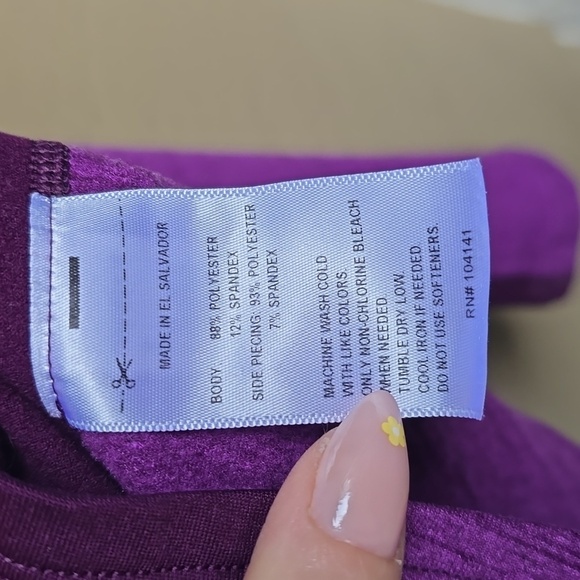 Reebok Cold Weather Compression Fitted Jacket purple 1/4 zip XS violet space dye - Picture 5 of 10